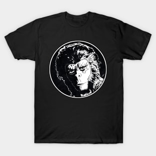 CORNELIUS - Planet of the Apes (Circle Black and White) T-Shirt